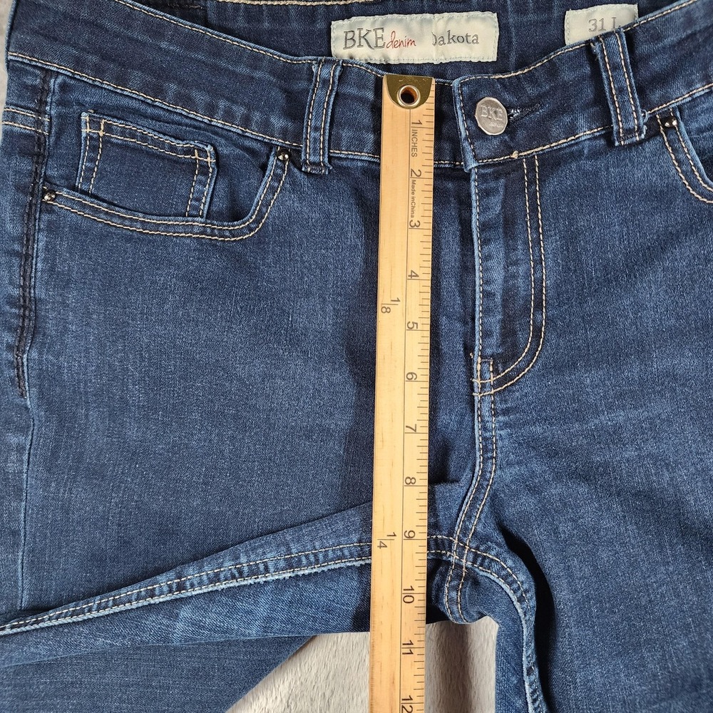 BKE Dakota Jeans Mens 31x34 (FIts 33x32) Medium Wash Blue Straight Leg Stretch - Picture 8 of 14